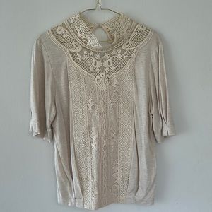 Anthropologie blouse with stunning lace details